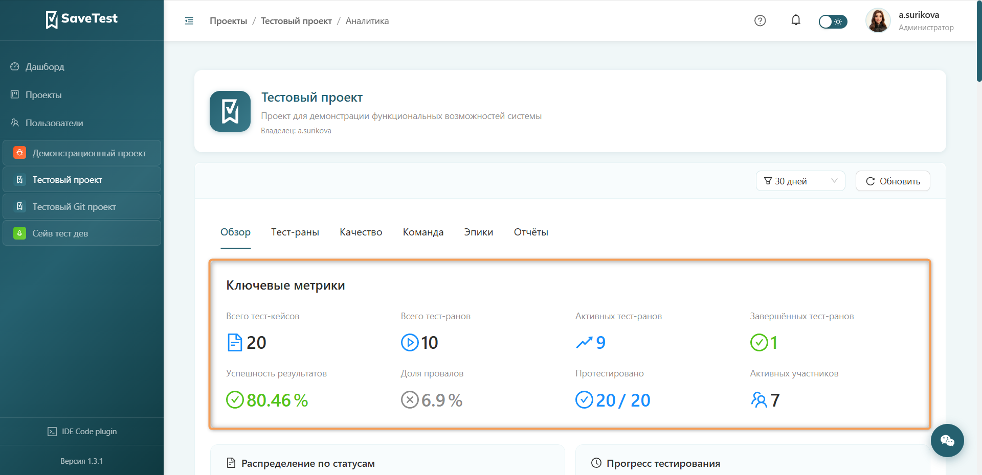 Ключевые метрики аналитика
